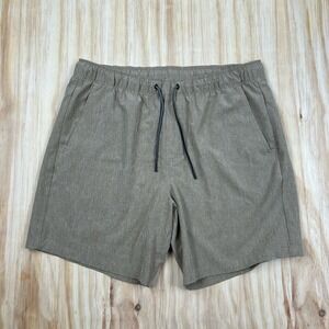 Eddie Bauer Shorts Mens XL Khaki Swim Trunks Quick Dry Drawstring